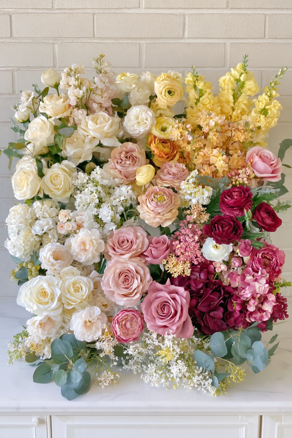 3. Create A Floral Gradient From Pale To Deep Color