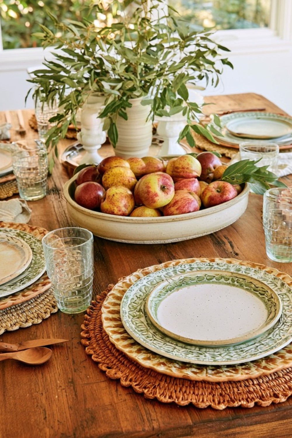 Handmade fabric placemats sized for a comfortable table setting
