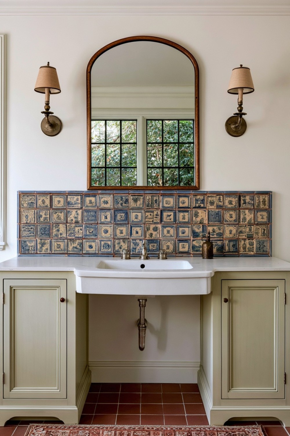6. Delft Inspired Blue And White Tile Accent