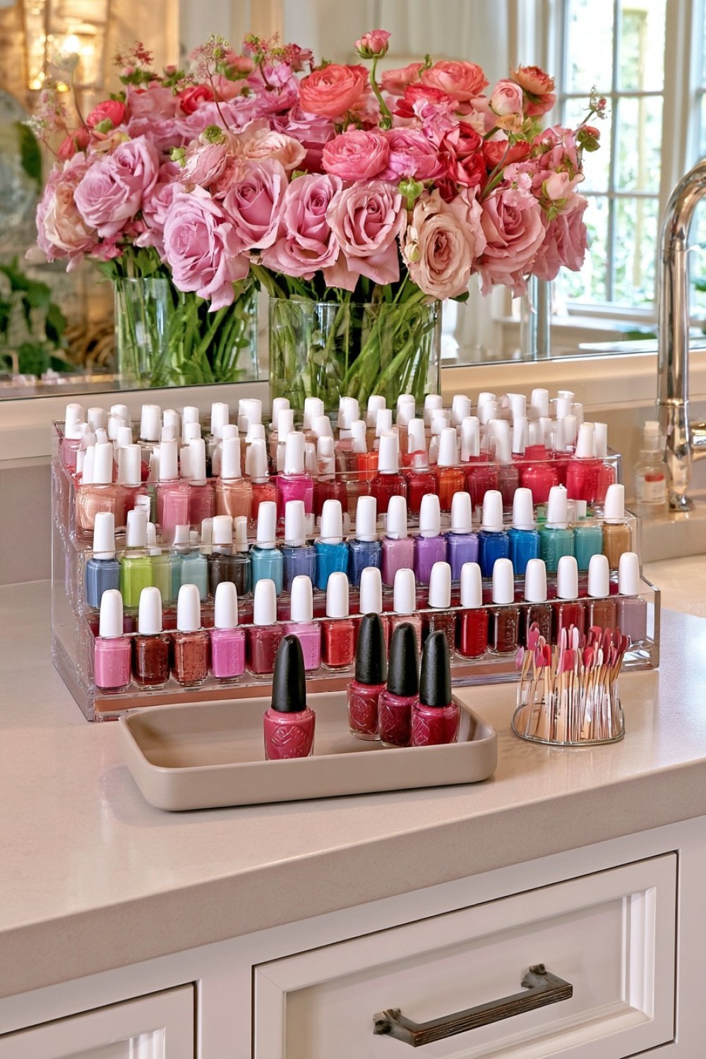 15. Nail Polish Shade Comparison Zone