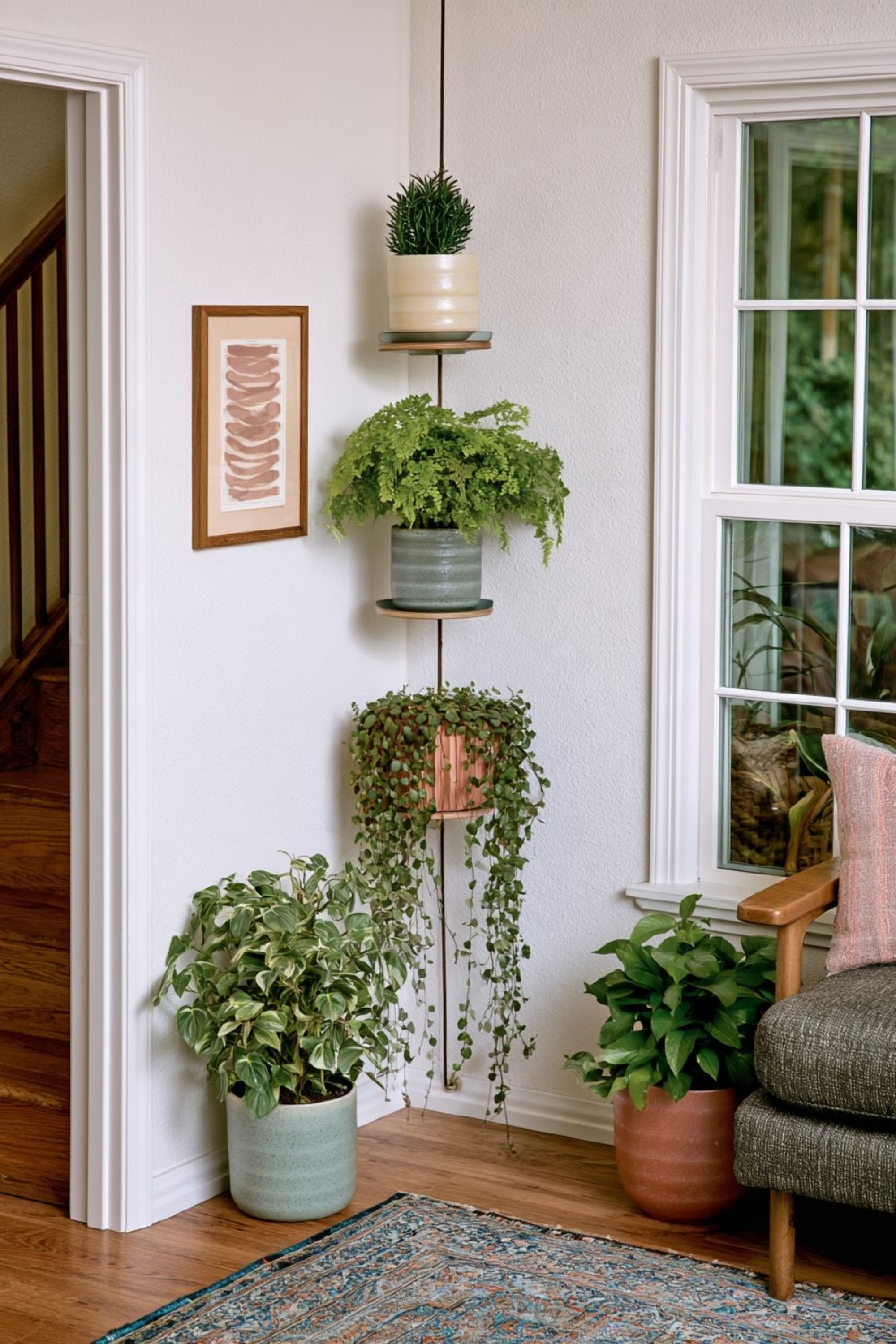 5. Multi Level Planter On One Vertical Cable