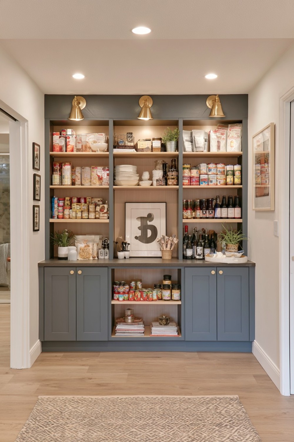 11. Organized Basement Pantry Overflow Zone