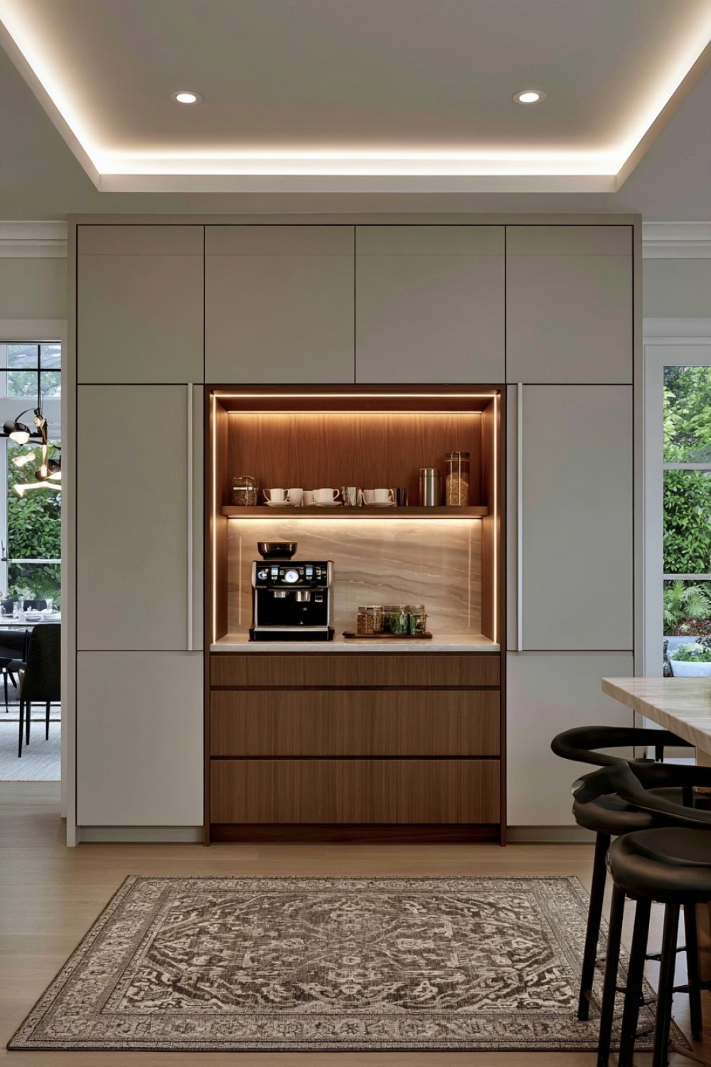 7. Hidden Lighting Inside A Coffee Station