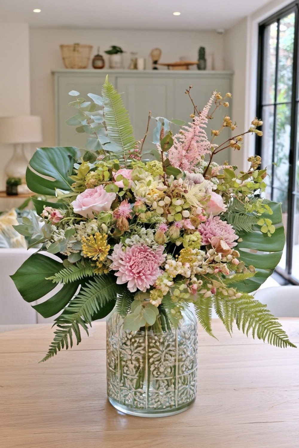 16. Create A Floral Arrangement From Mostly Leaves