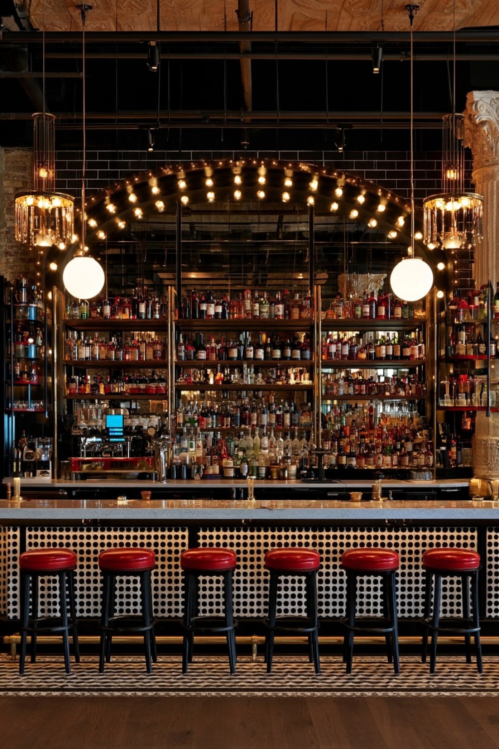 12. Long Narrow Bar With Rhythmic Seating Bays