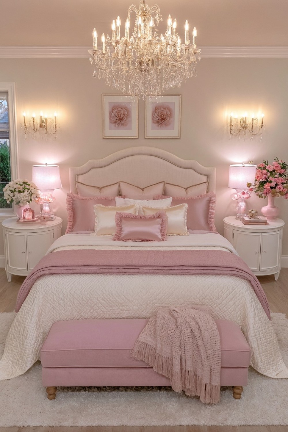 7. Satin, Cotton And Matelassé Layered Bed