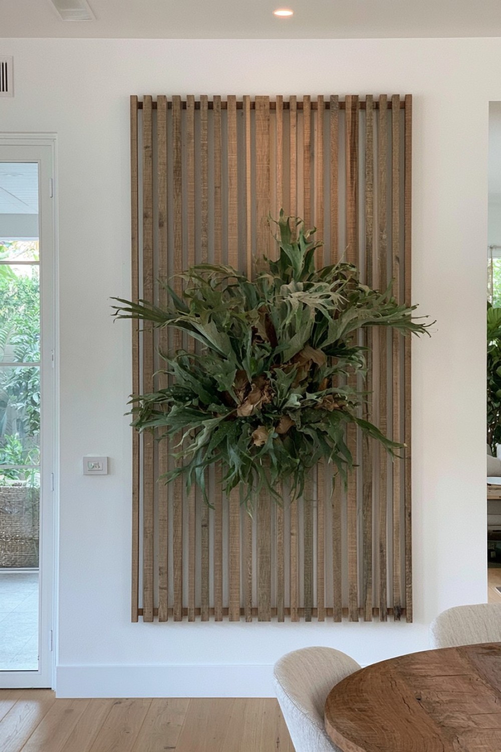 6. Floor To Ceiling Slatted Timber Backdrop