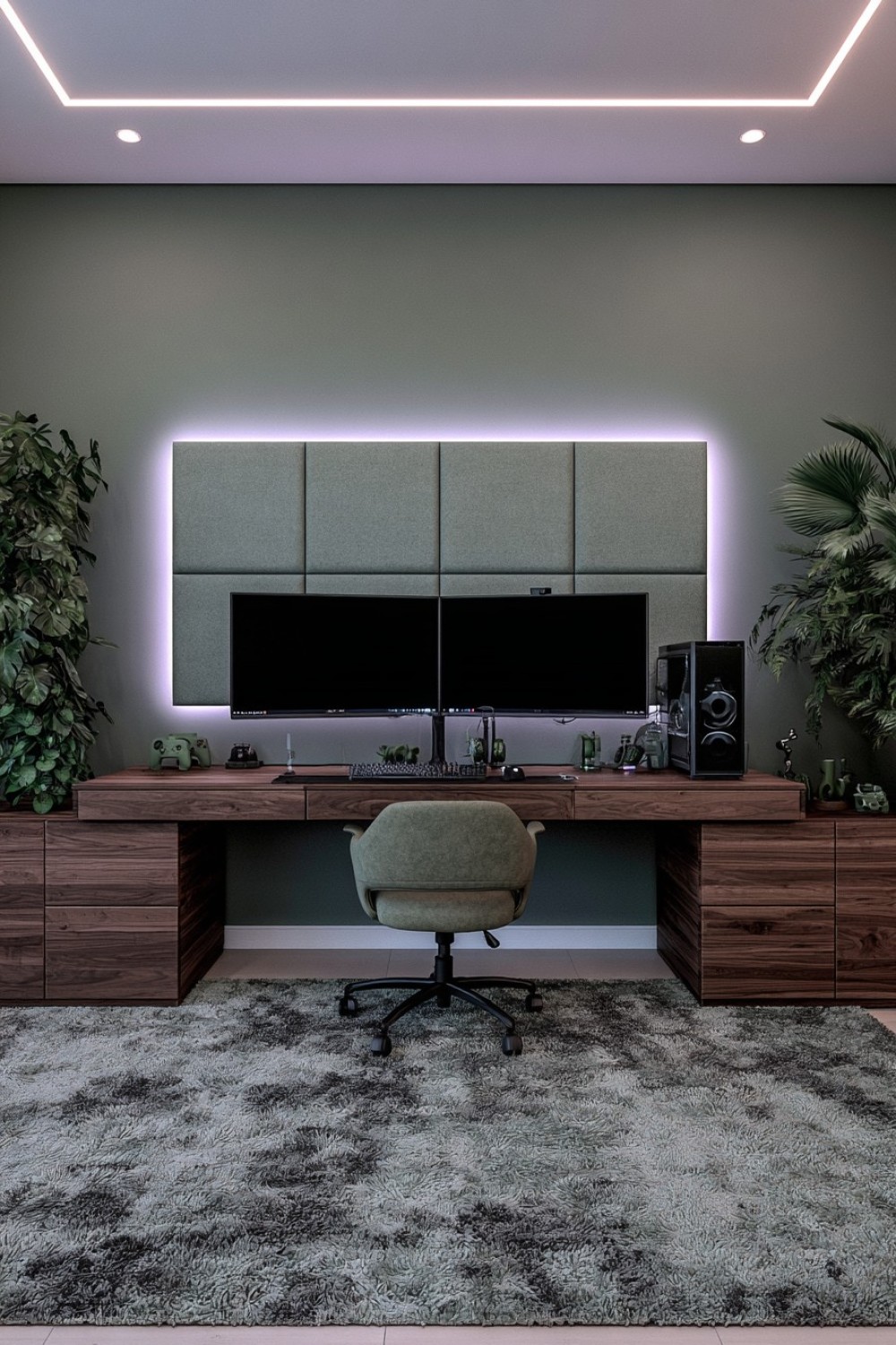Retro-inspired gaming room fitted with modern equipment