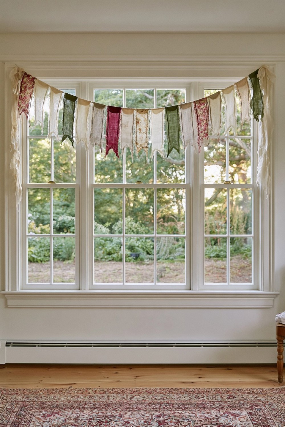 4. Frayed Linen Flags
