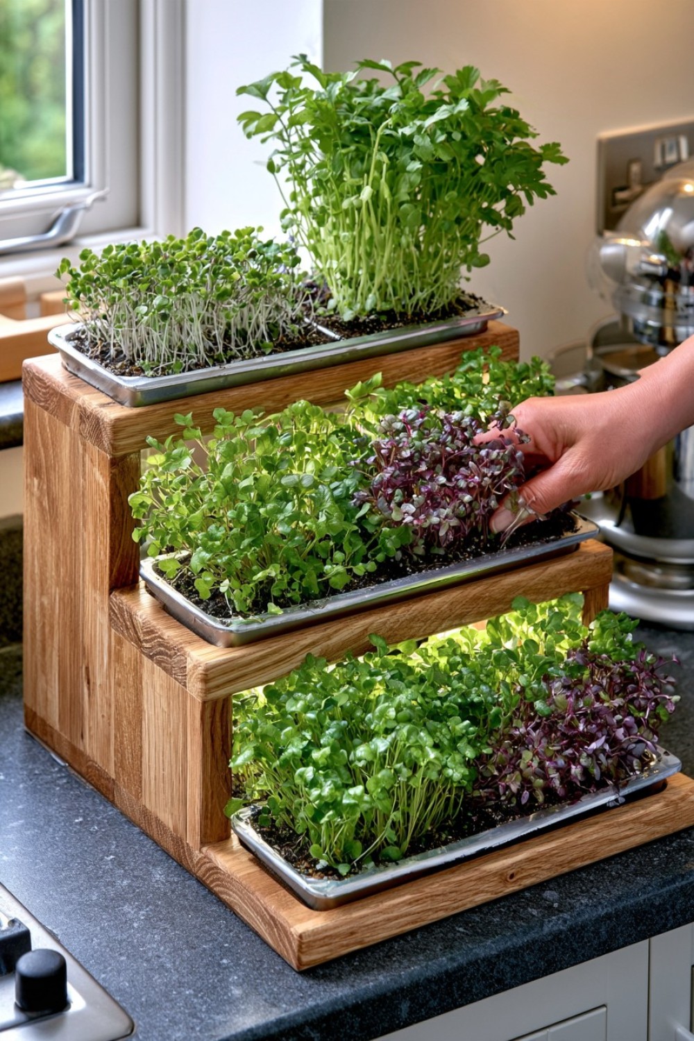 6. Tiered Microgreen Growing Stand