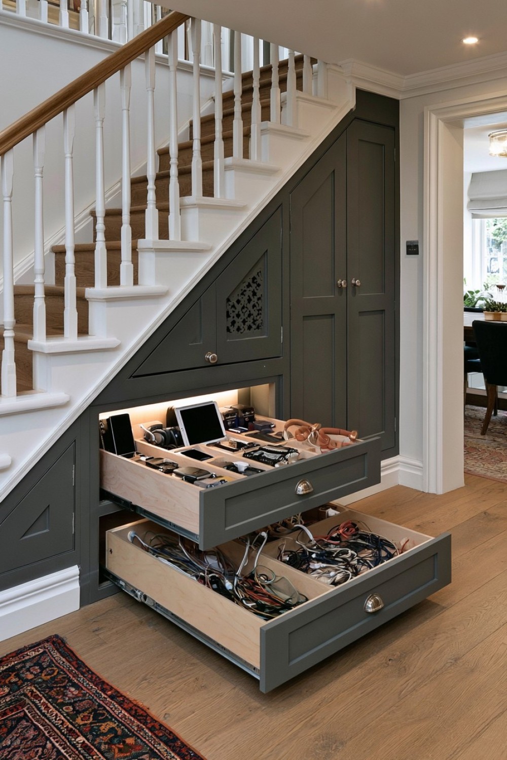 11. Concealed Device Charging Drawer