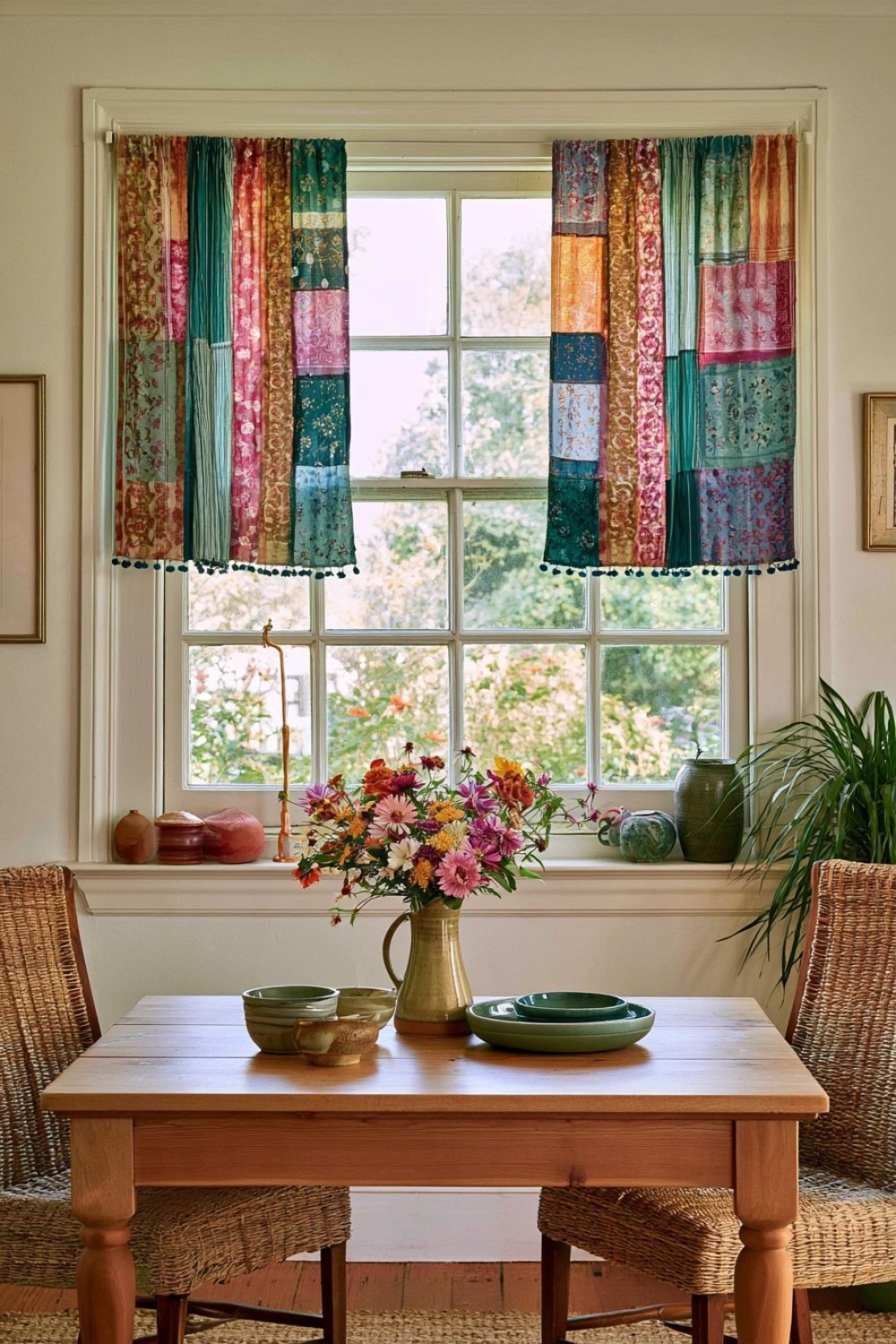 13. Patchwork Café Curtains