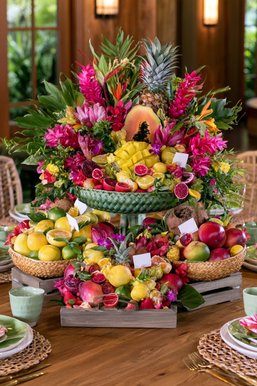 11. Tropical Market Table Centerpiece
