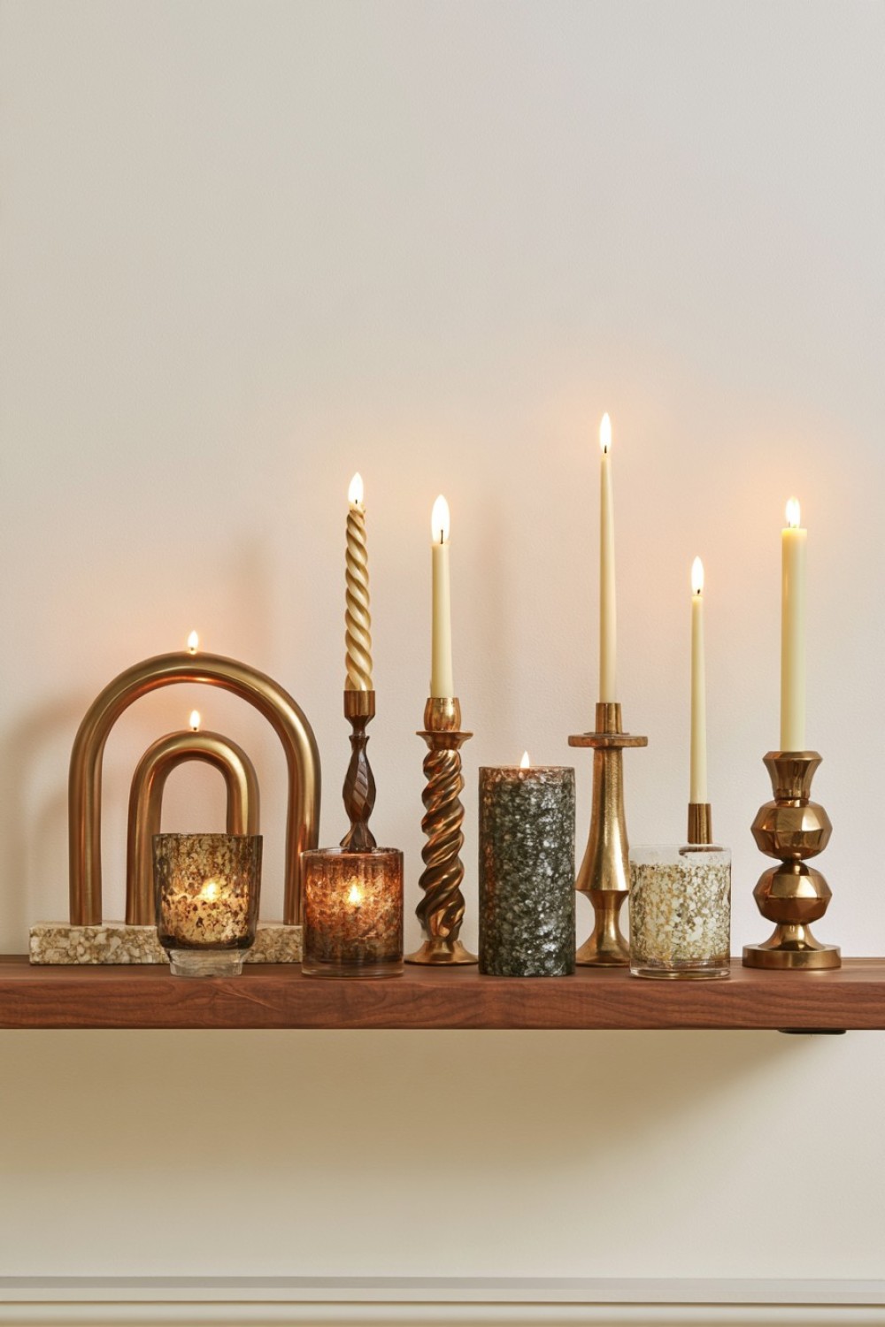 16. Sculptural Candle Shelf