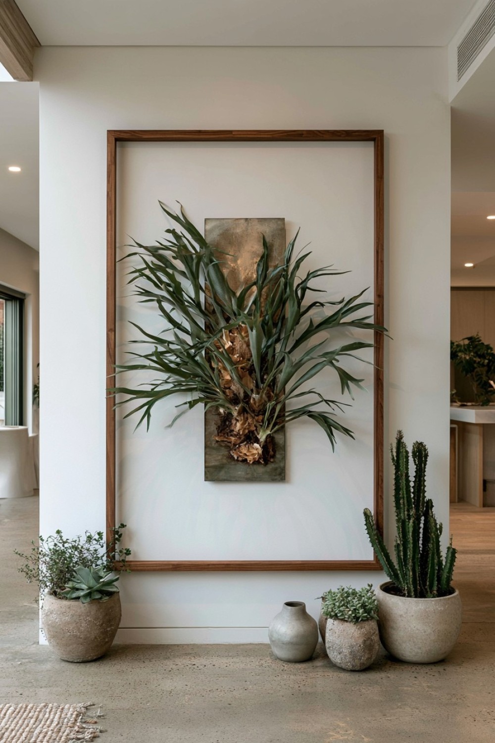 4. Staghorn Fern Inside A Freestanding Timber Frame