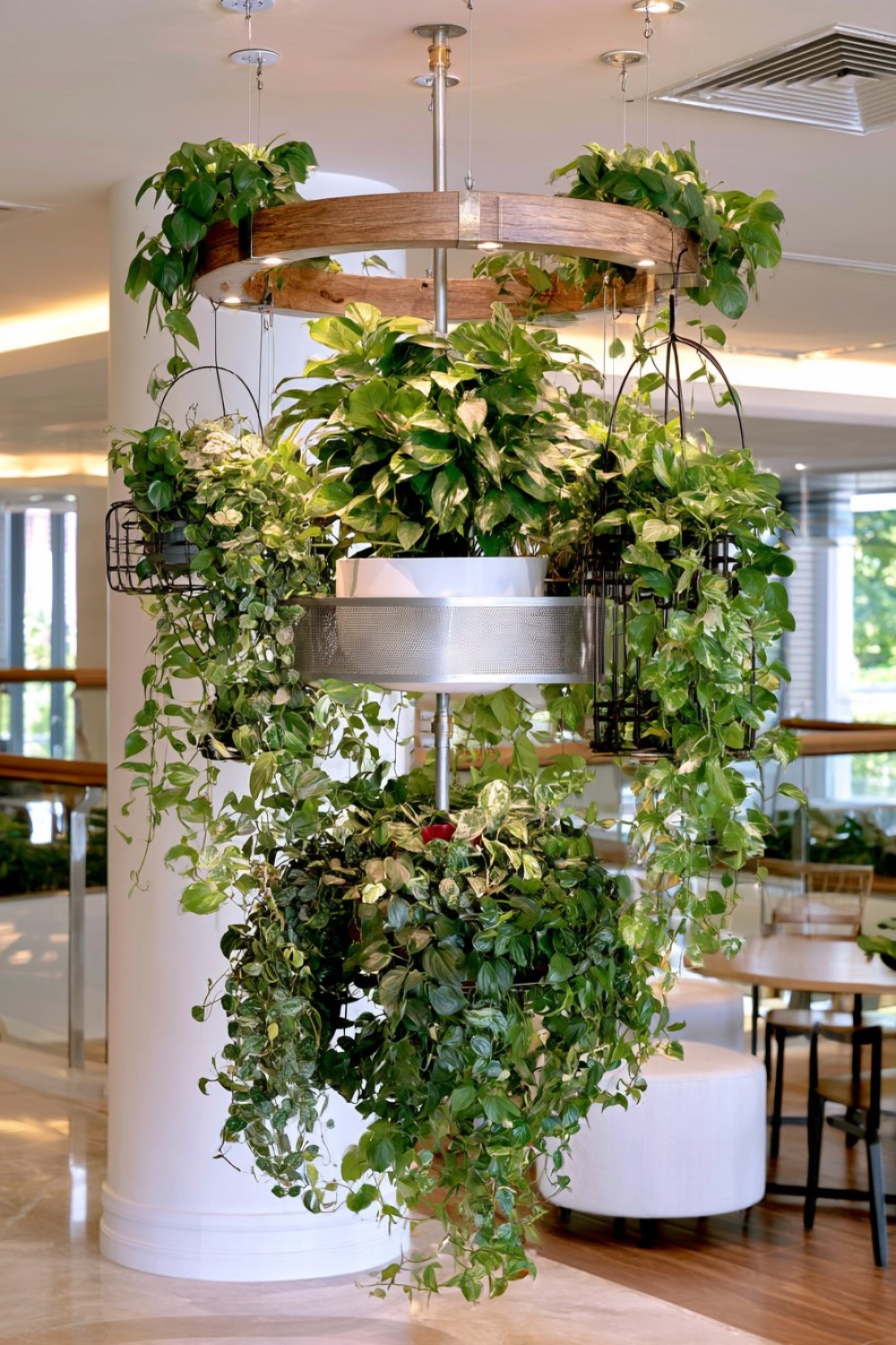 19. Multi Frame Botanical Basket Sculpture