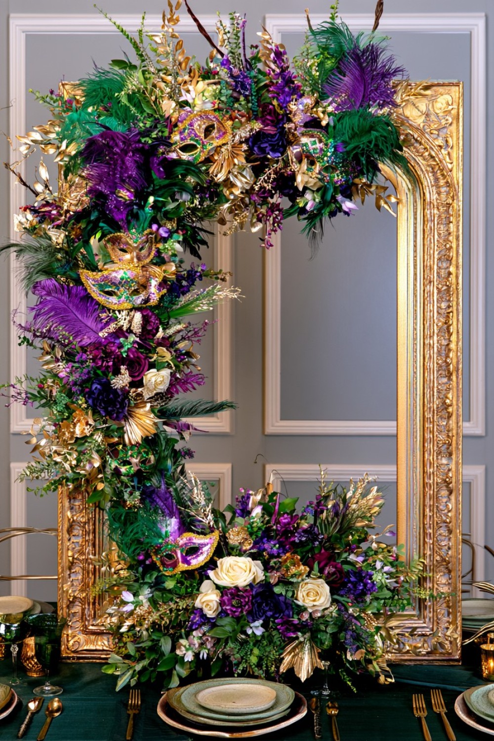 3. Build A Masked Floral Arch In Miniature