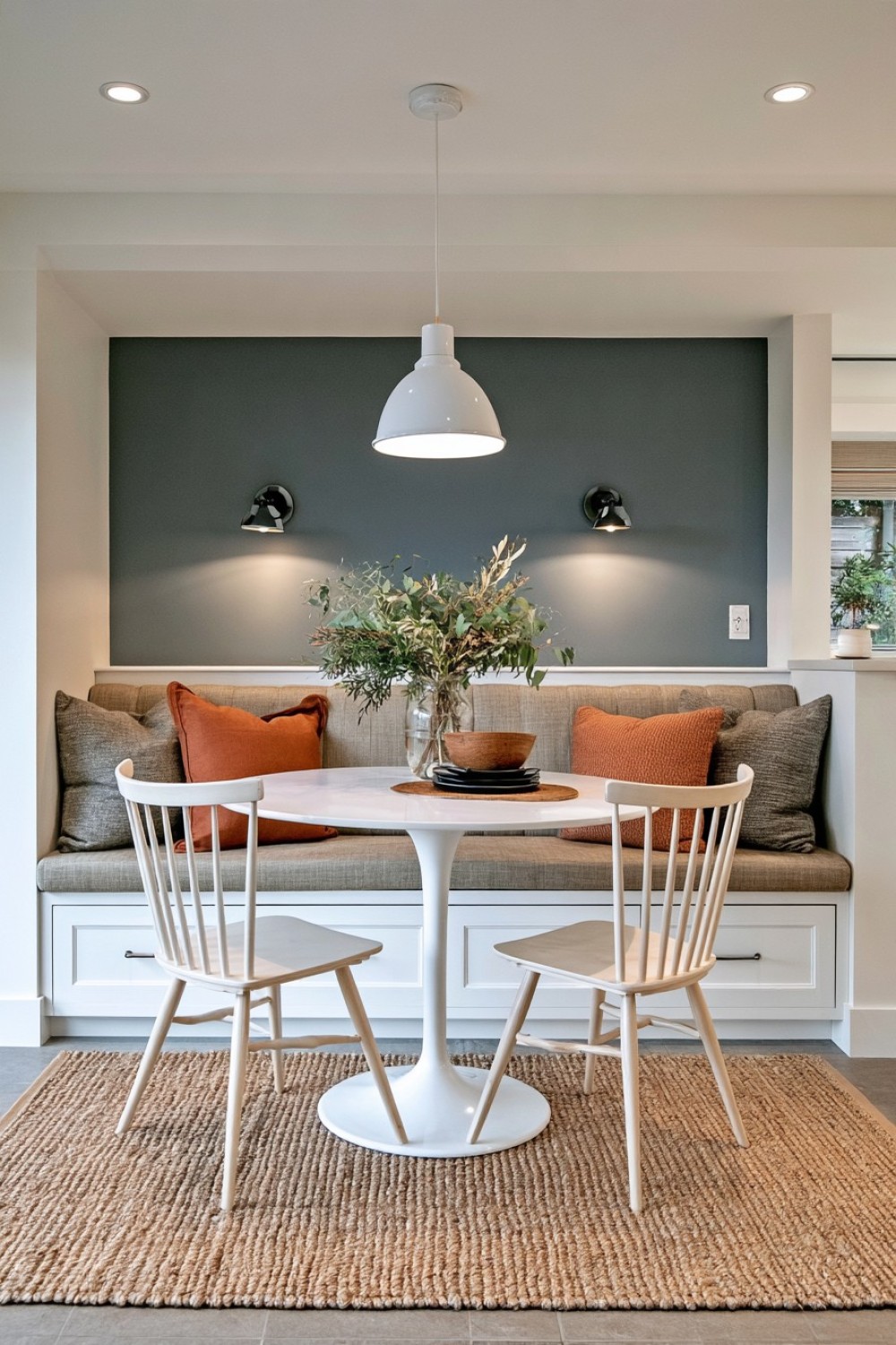 3. Compact Basement Breakfast Nook