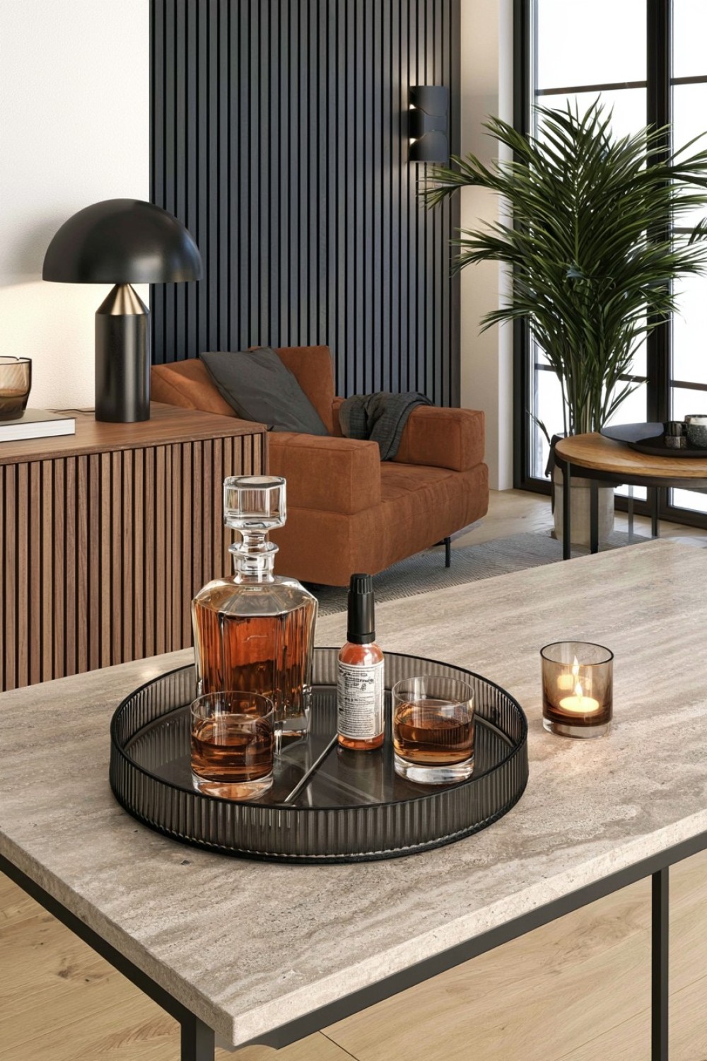 1. Smoked Glass Drink Station