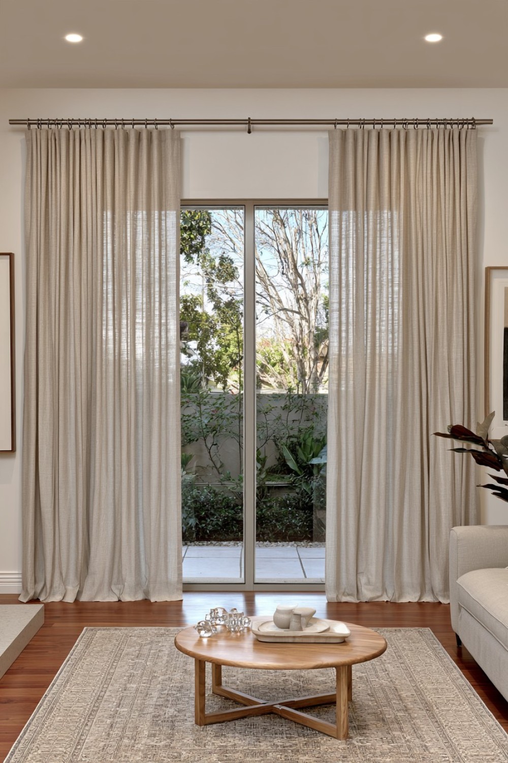 13. Asymmetrical Curtain Rod Placement