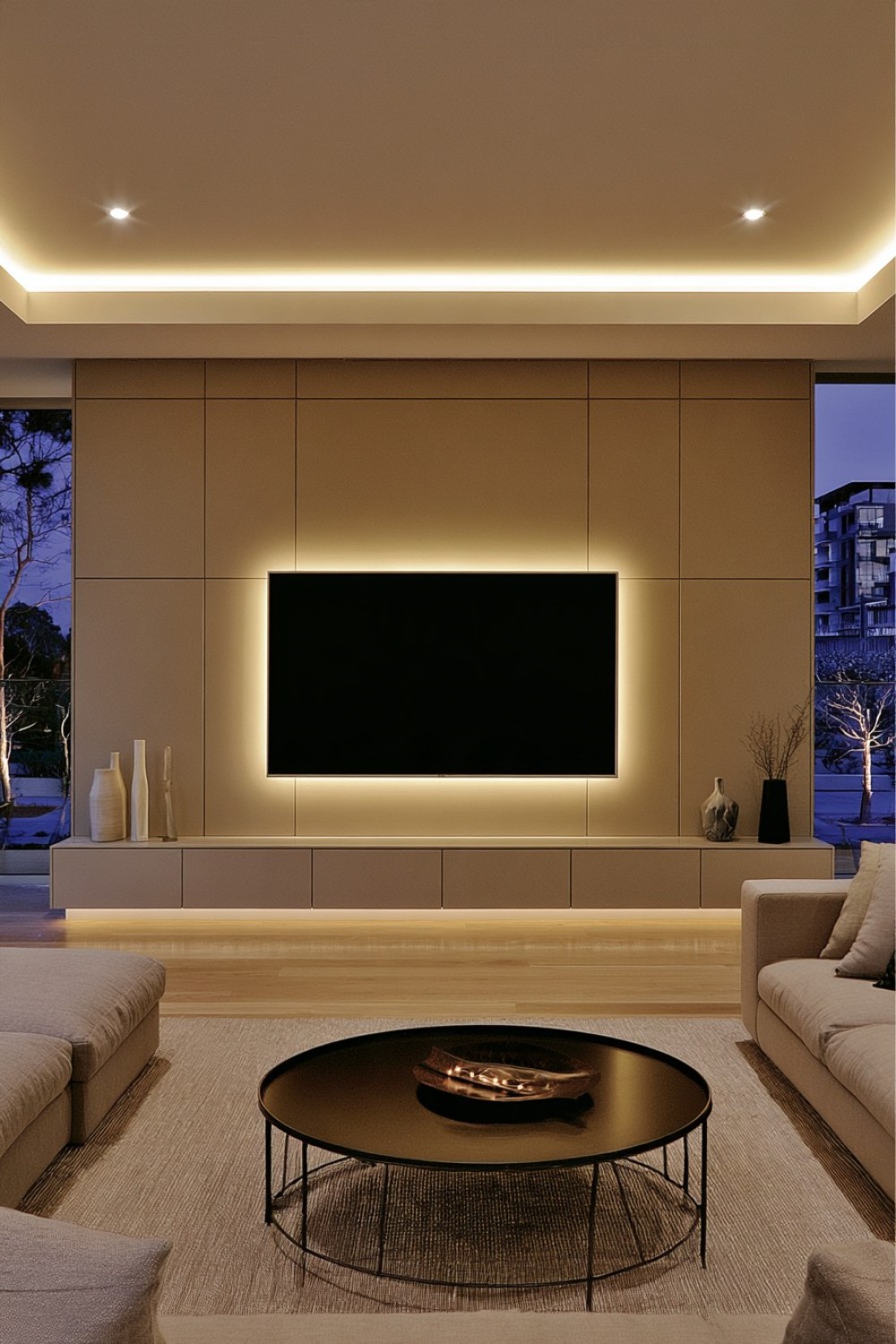 2. Add A Soft Glow Behind The Television