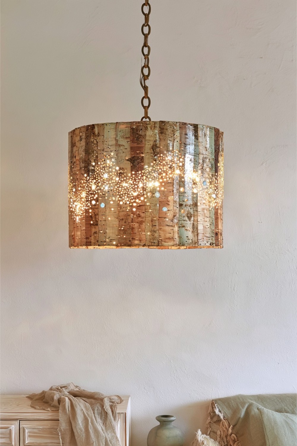 7. Perforated Cork Constellation Shade