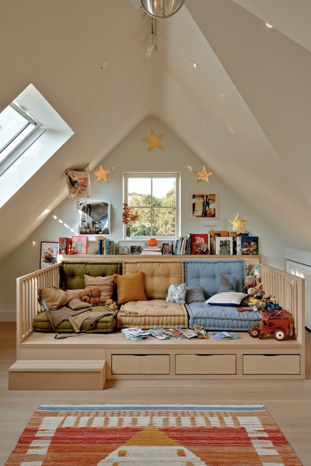 Treehouse inspired reading corner created without a raised structure