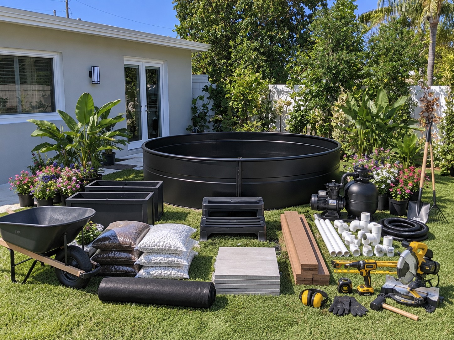 1. Gather The Pool Materials