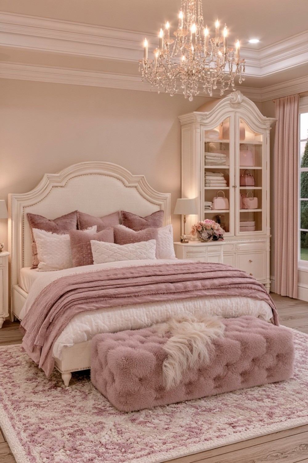 13. Glass Front Armoire For Elegant Storage