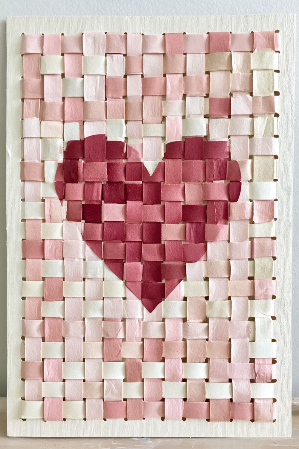9. Woven Paper Heart Poster