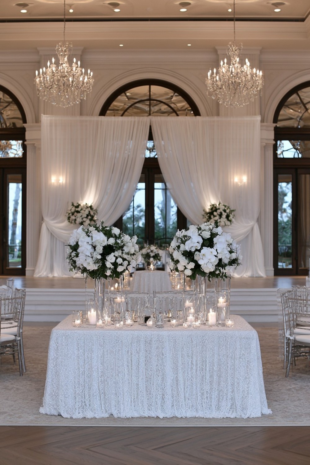 8. Sculptural White Draping Installation
