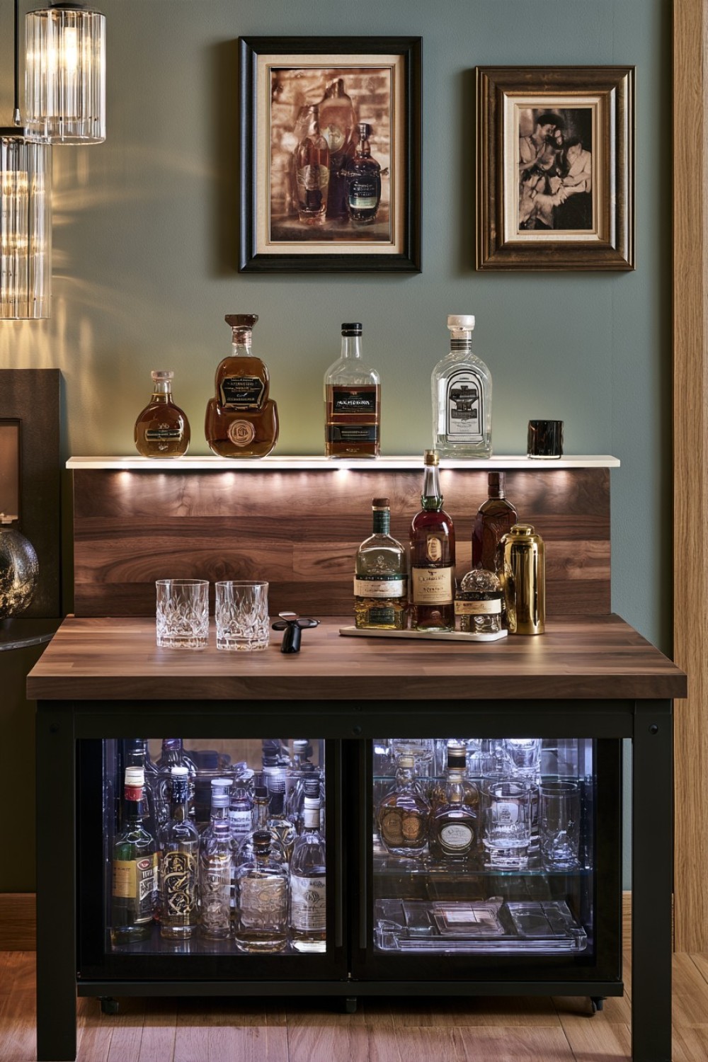 3. Backlit Bottle Plinth