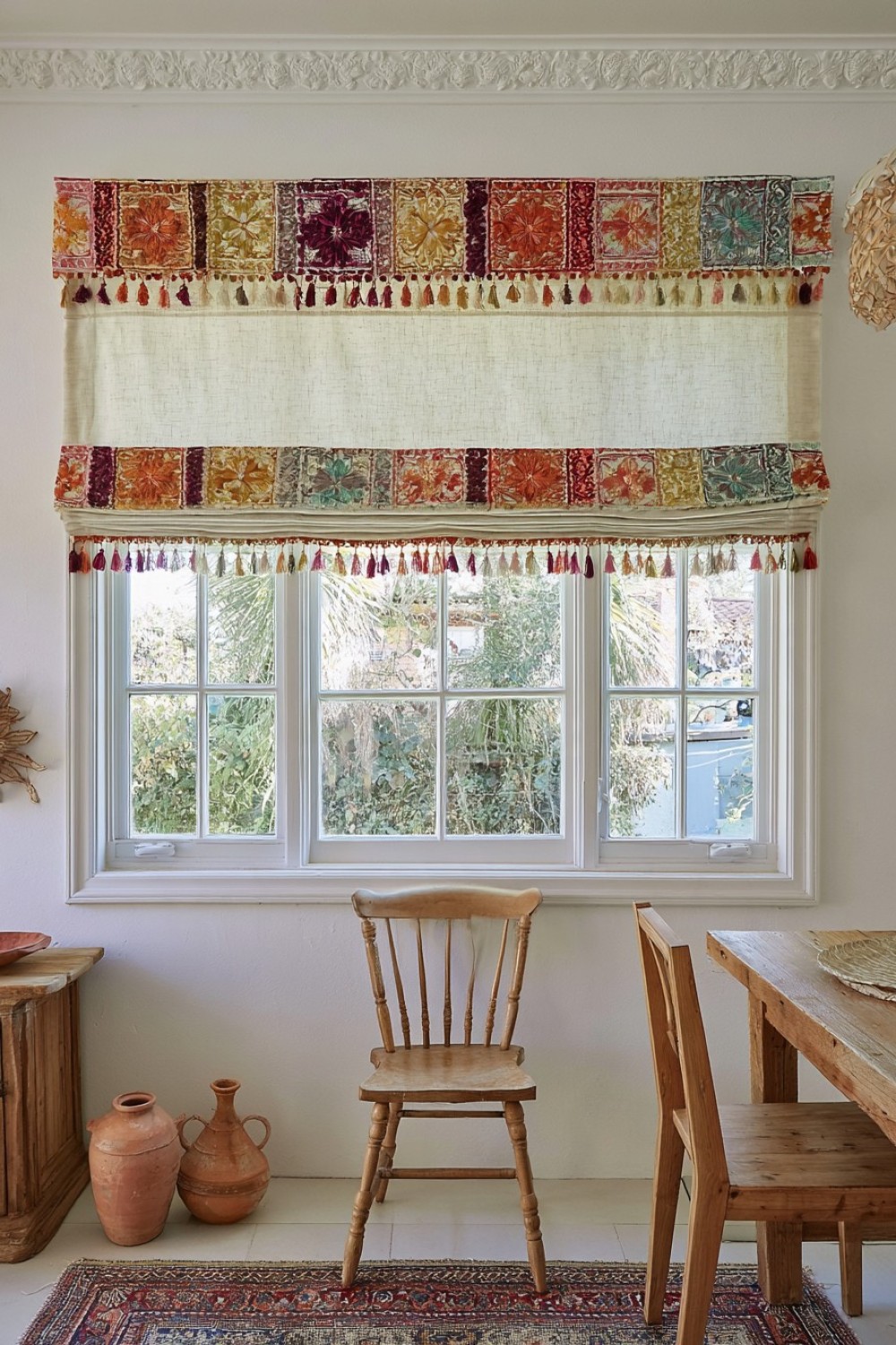 7. Fringed Roman Shade