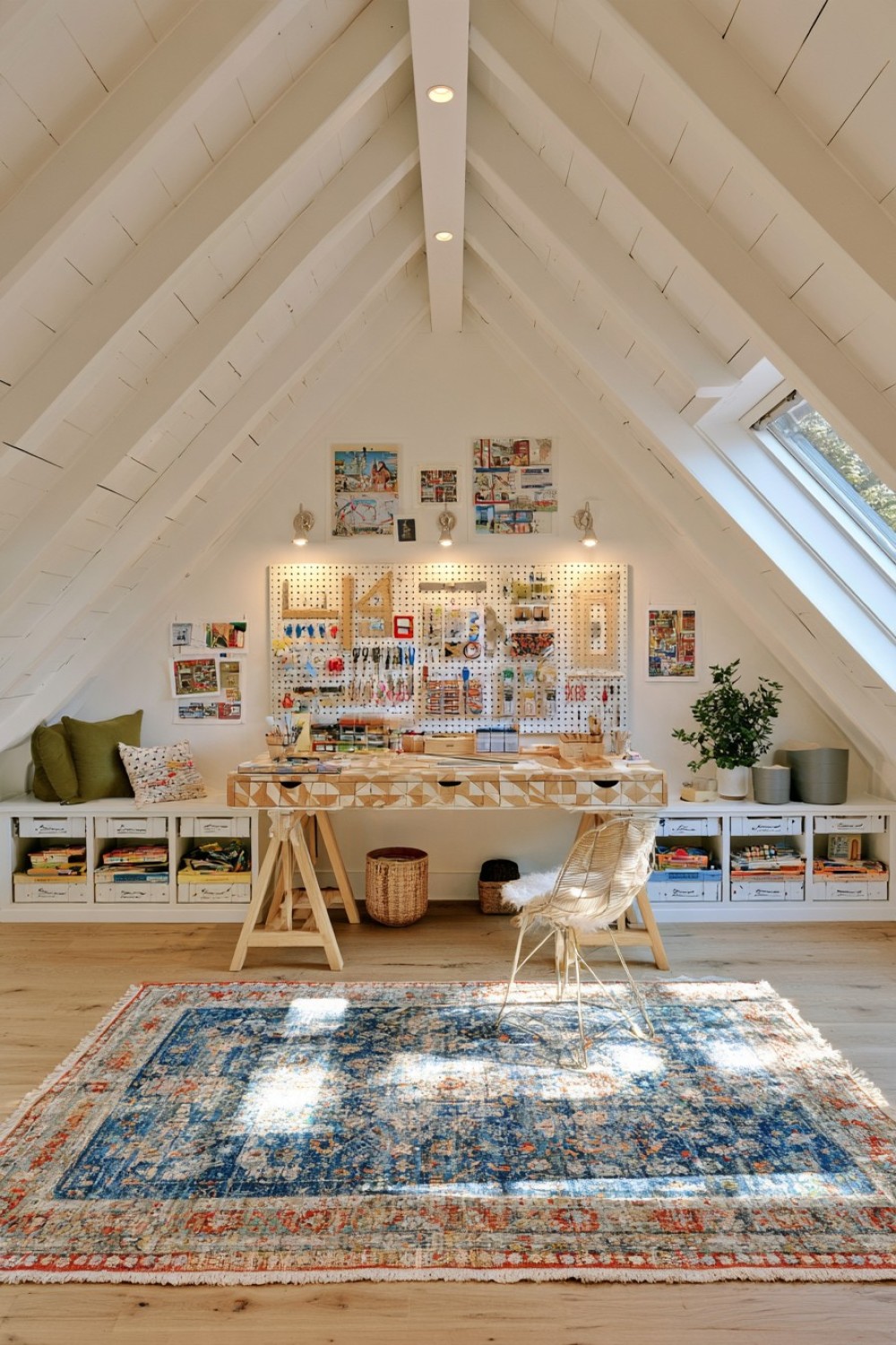 Children's inventor workshop for supervised attic projects