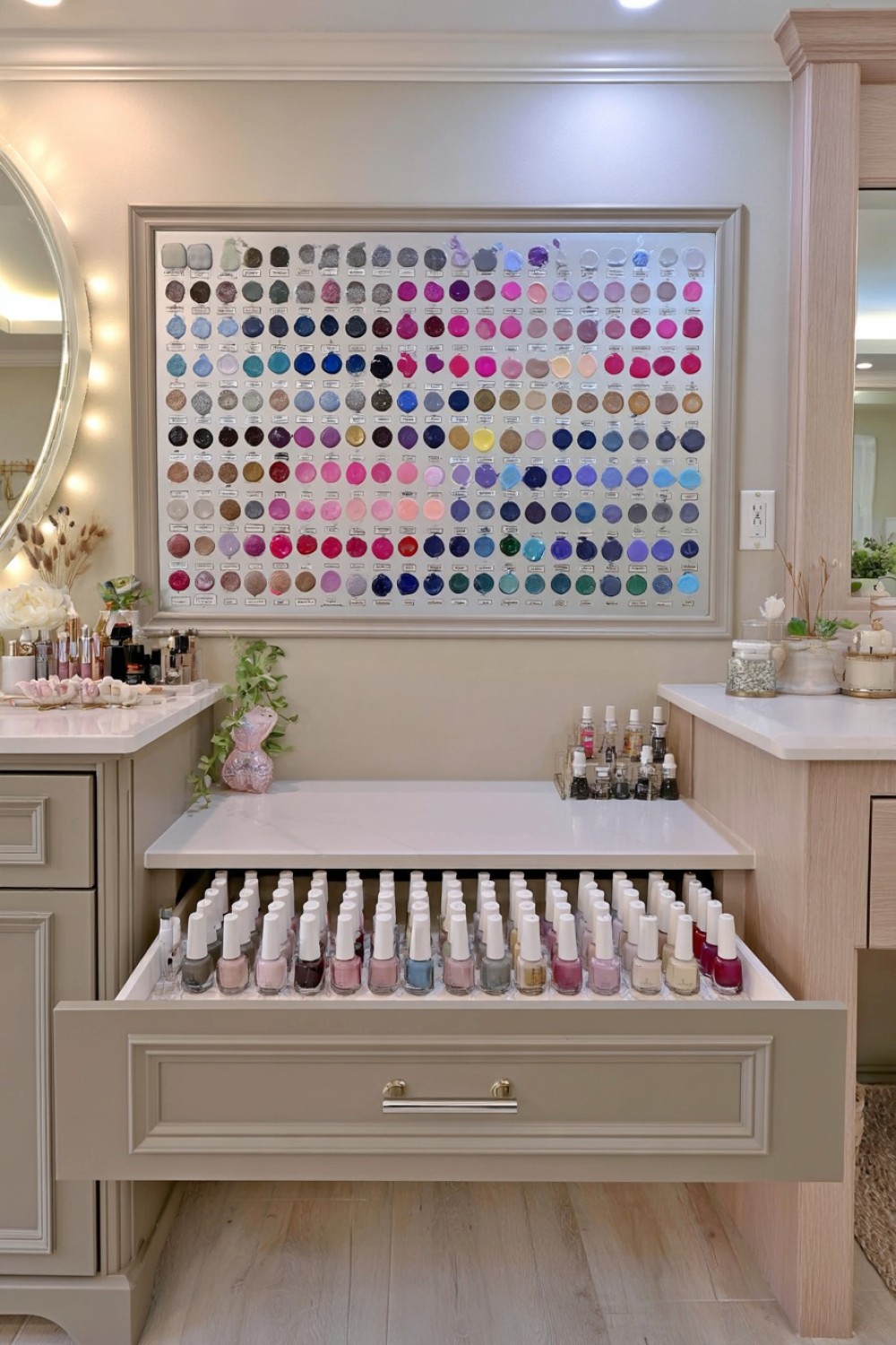 8. Magnetic Nail Polish Color Index Board