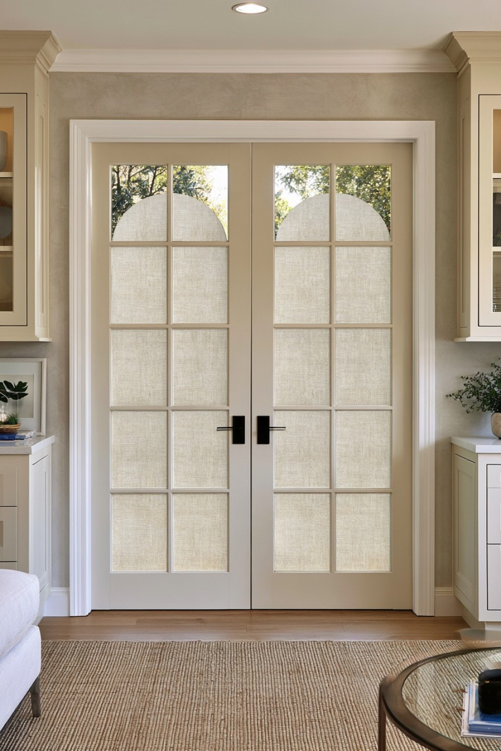 10. Geometric Frosted Film Panels