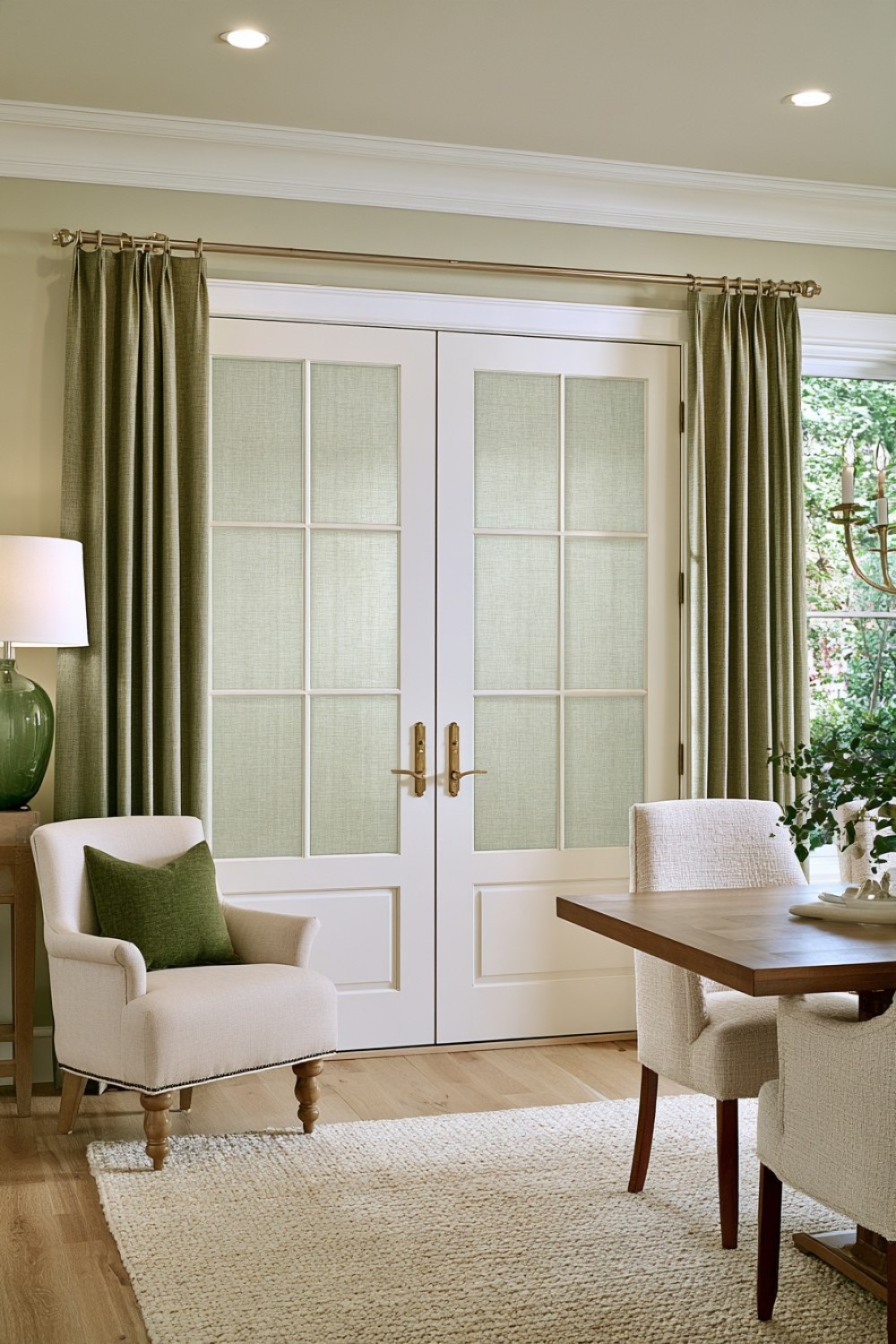 11. Tailored Textile Panel Between Door Rails