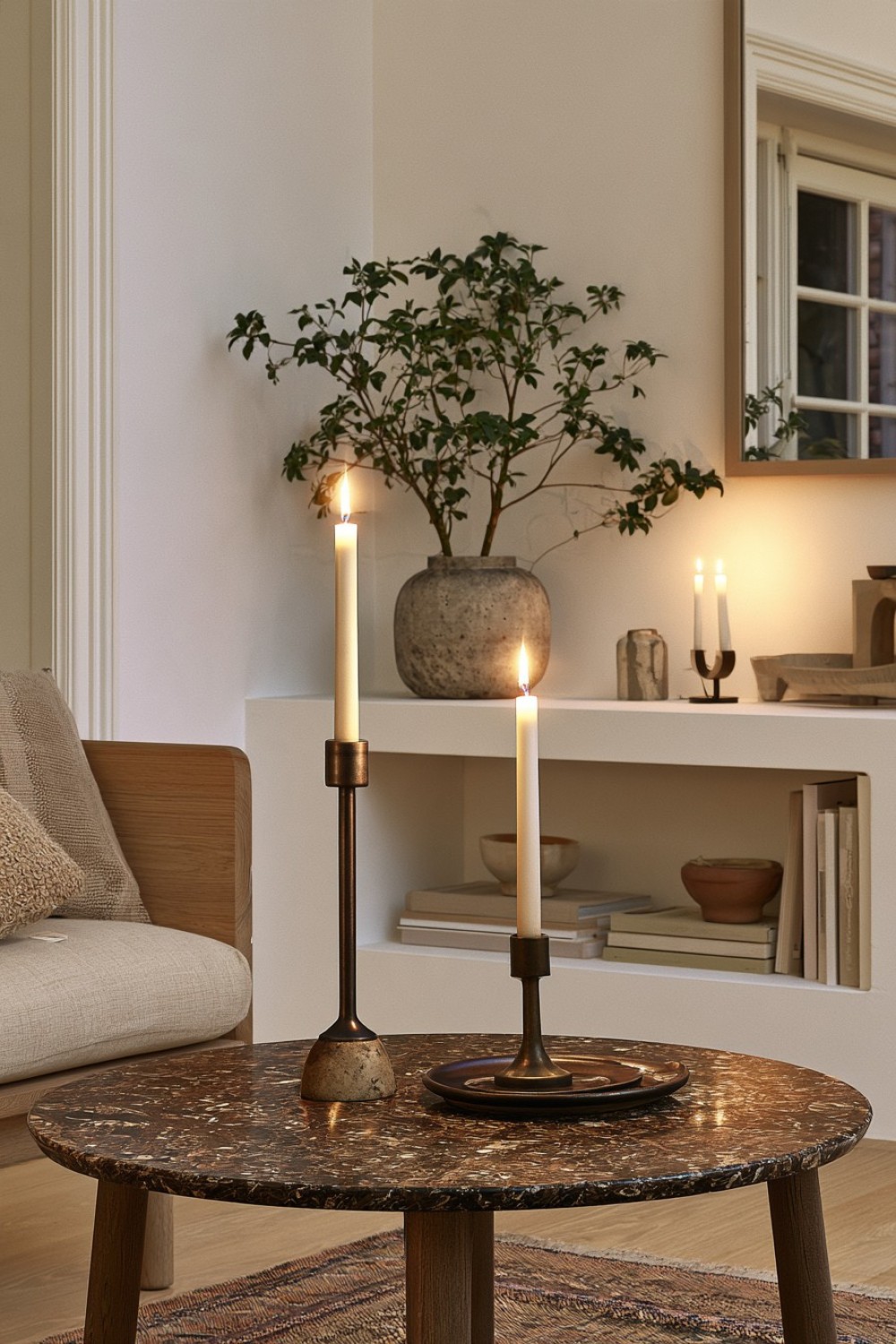13. Candles In A Minimalist Interior