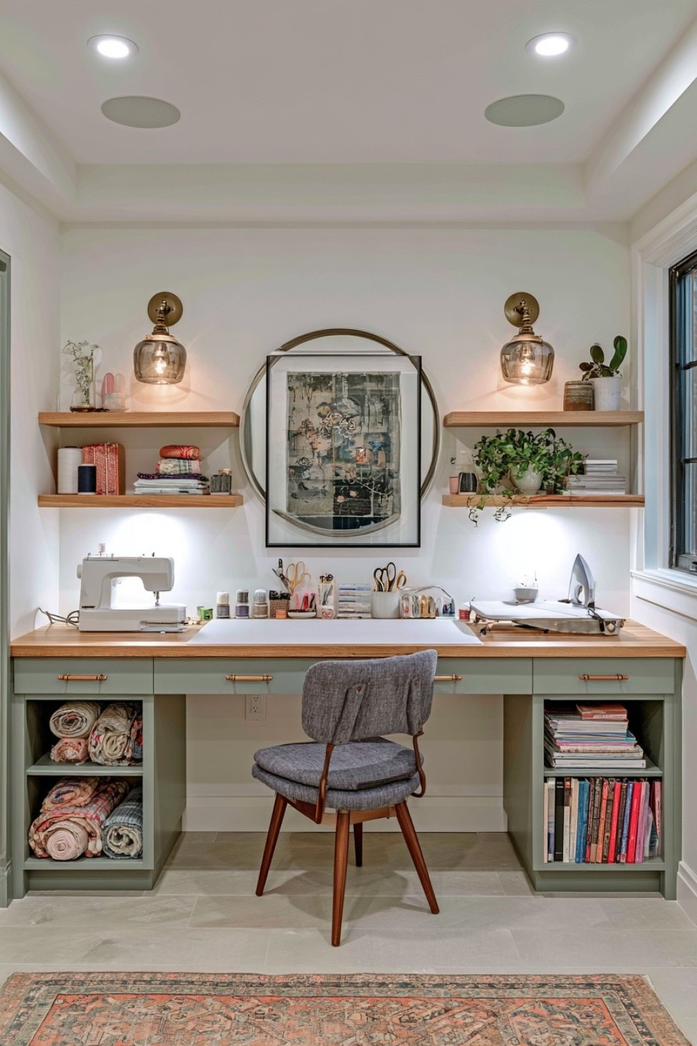 16. Compact Basement Sewing And Textile Studio
