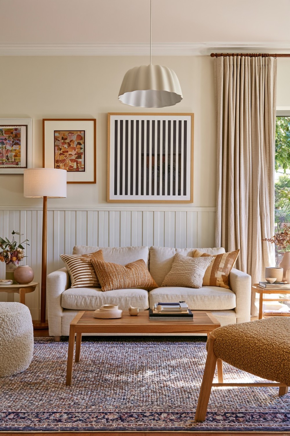 10. Warm Neutral Living Room With Layered Texture