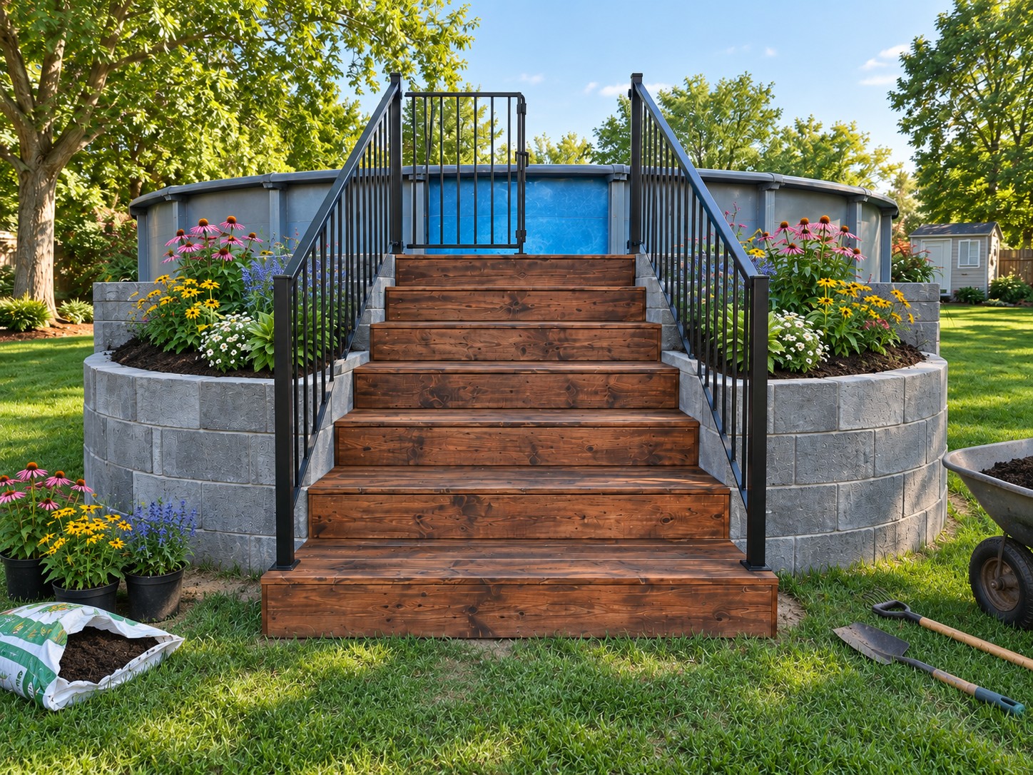 Install Treads And Railings