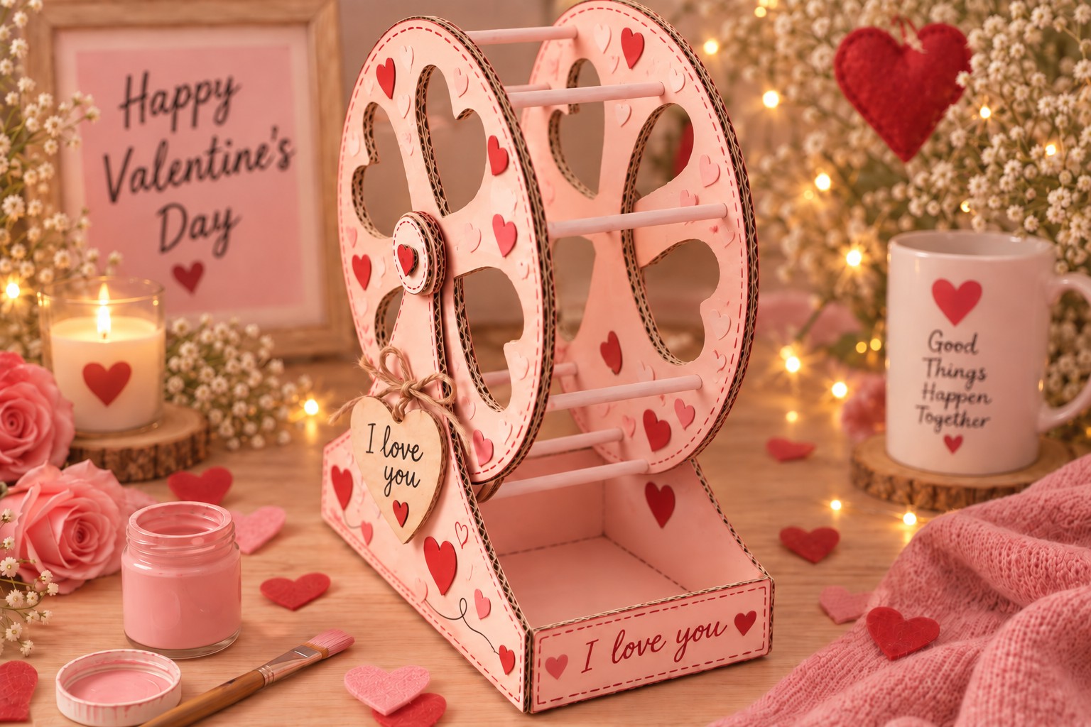 6. Paint and Decorate the Valentine Structure