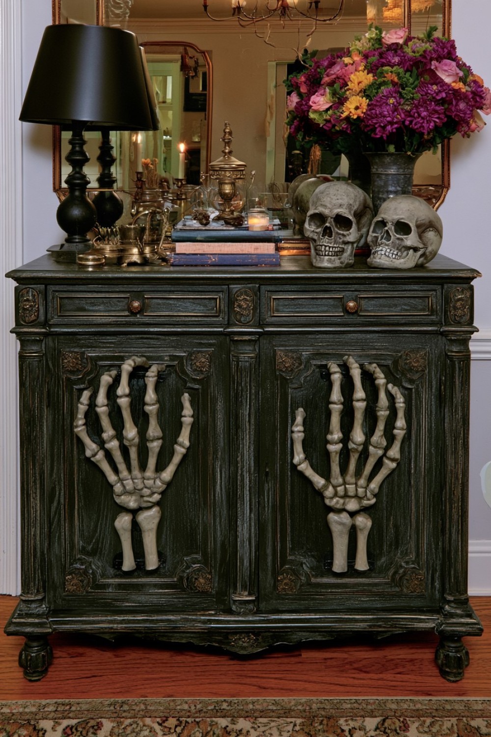 6. Skeletal Hands As Cabinet Hardware
