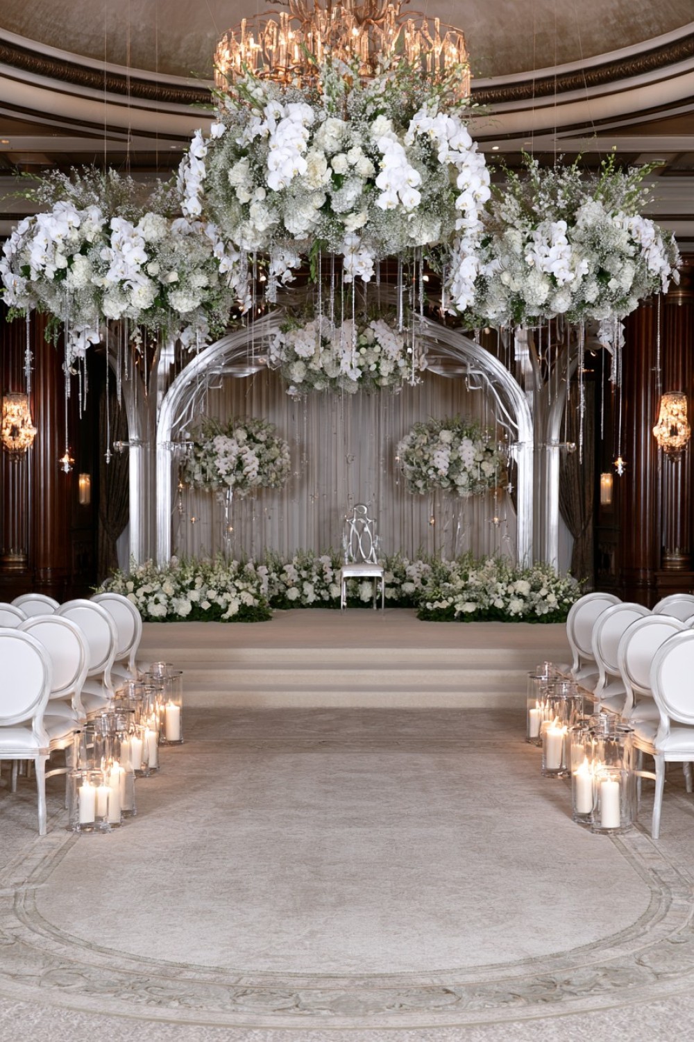 1. Floating White Floral Clouds For The Ceremony
