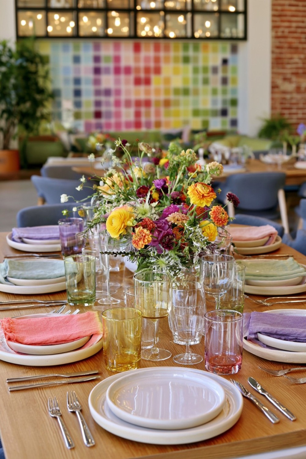 13. Hand Dyed Napkin Color Wave