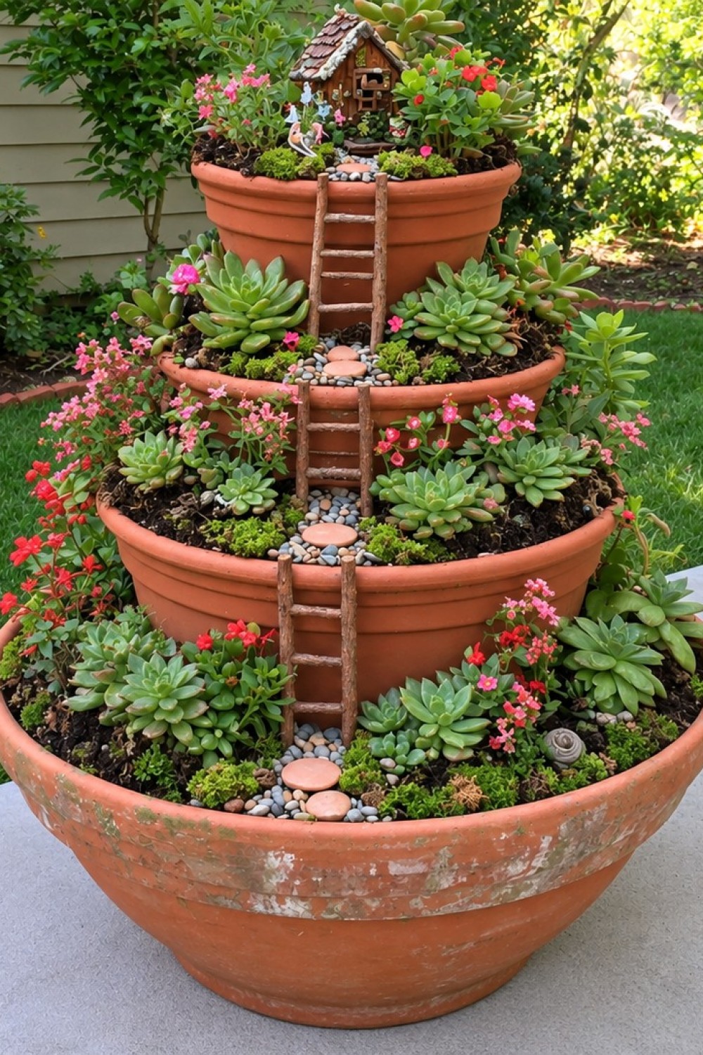 Add Paths, Ladders, And Fairy Garden Details