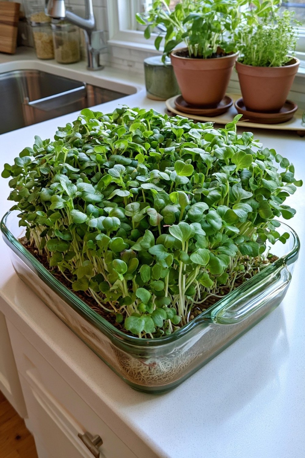 9. Glass Microgreen Root Display