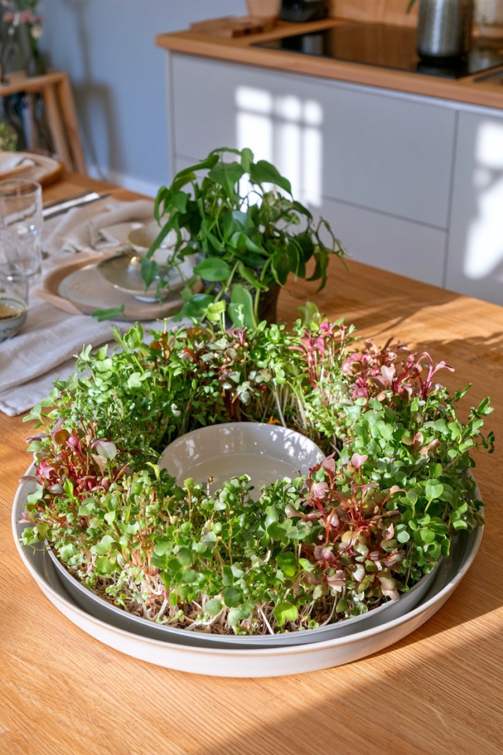 12. Circular Microgreen Wreath Planter