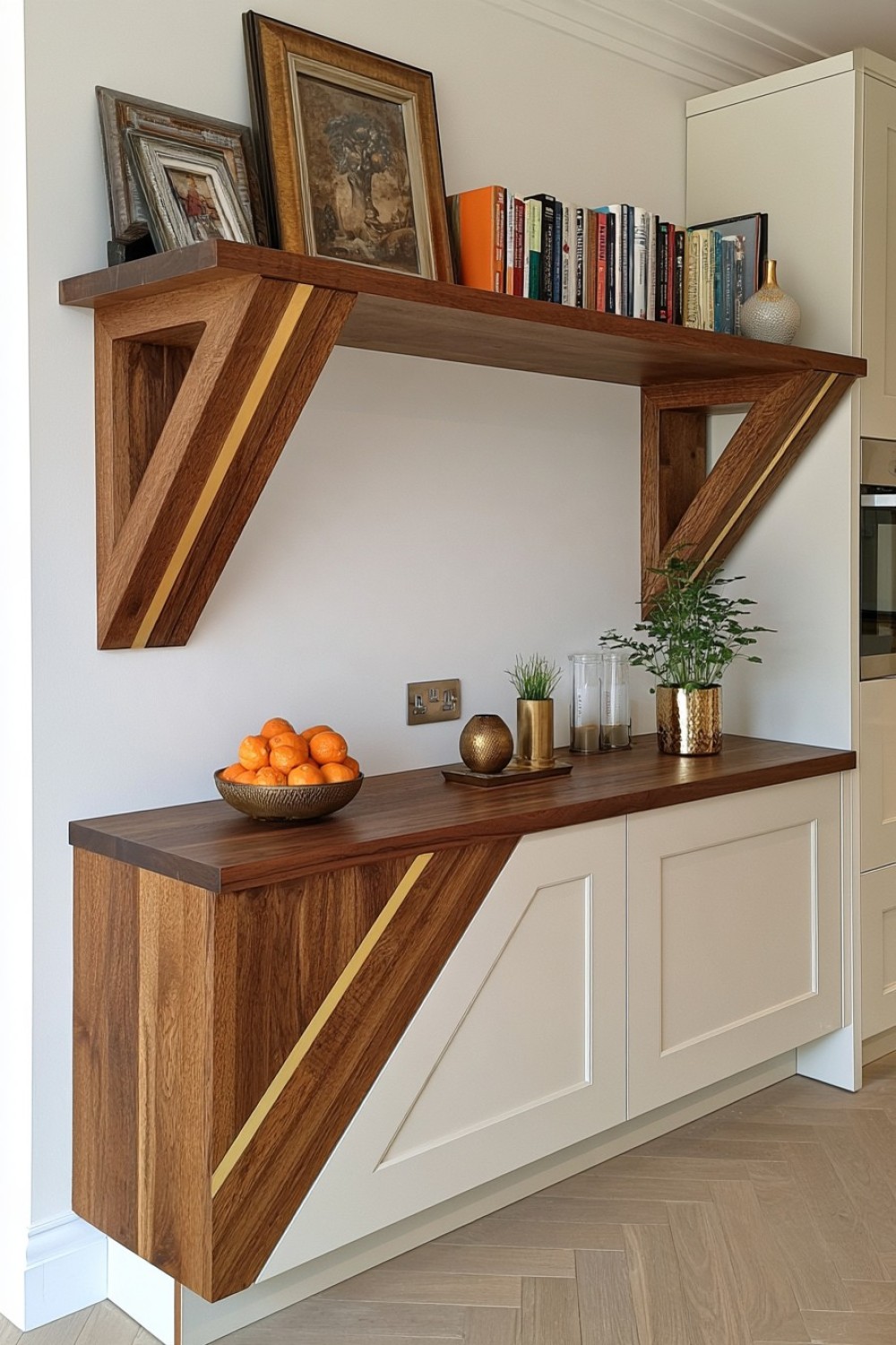 15. Wraparound Wooden Shelf Bracket