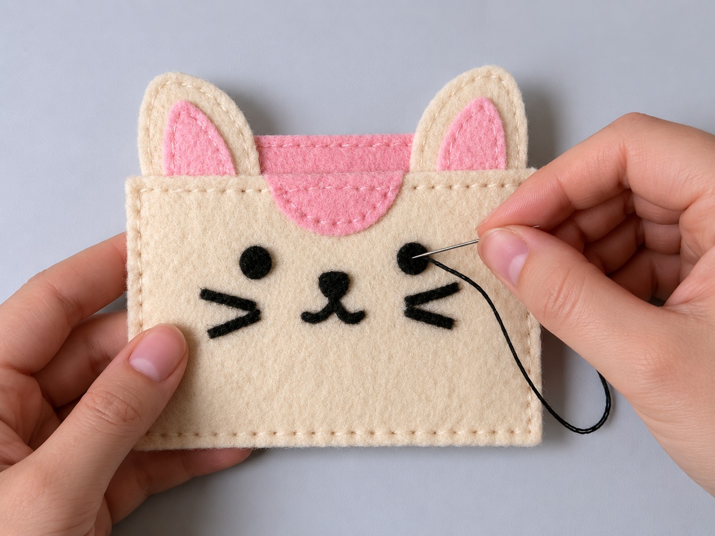 5. Add The Eyes, Nose, And Whiskers
